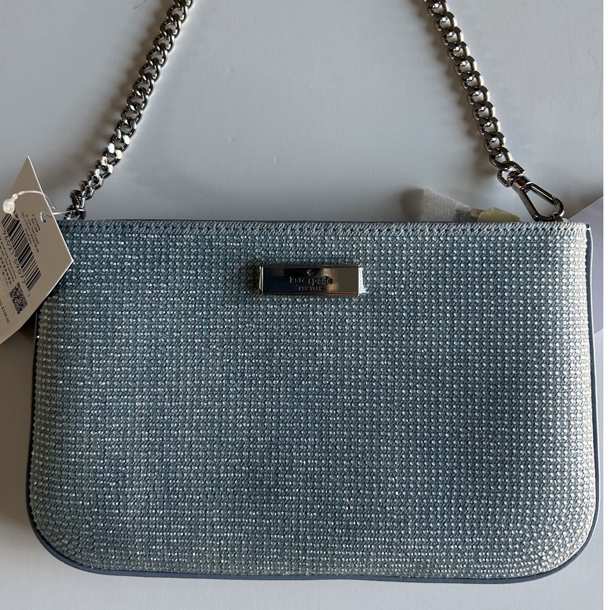 Kate Spade Madison Studded Denim Lily Pochette Nwt Msrp $269.00